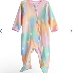 Baby girl Cuddl Duds Tie Dyed Stars Sleep & Play